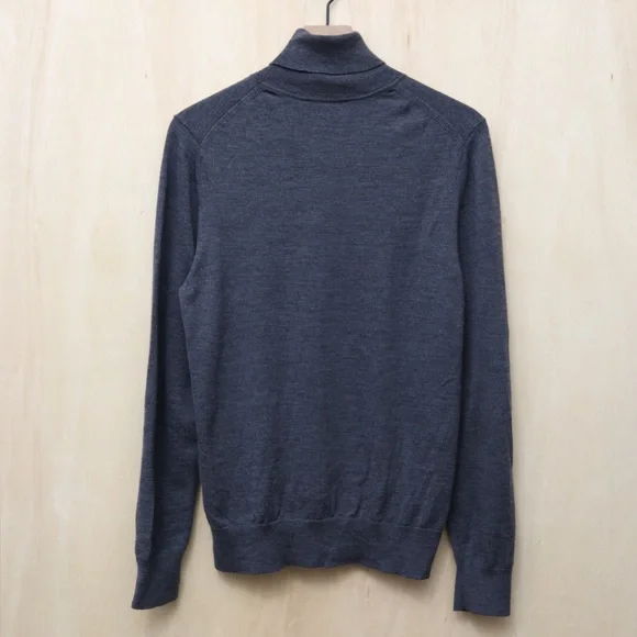 Sandro Wool Turtleneck Sweater Grey Medium - Picture 3 of 4